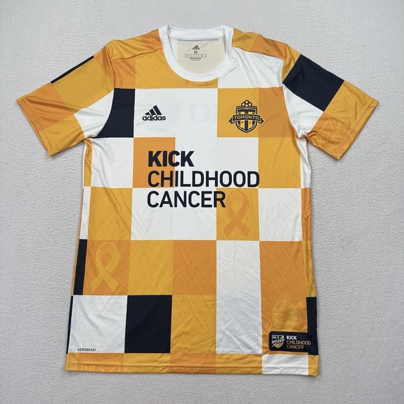 adidas Other - Toronto FC Soccer Jersey Size Medium Yellow Kick Childhood Cancer MLS